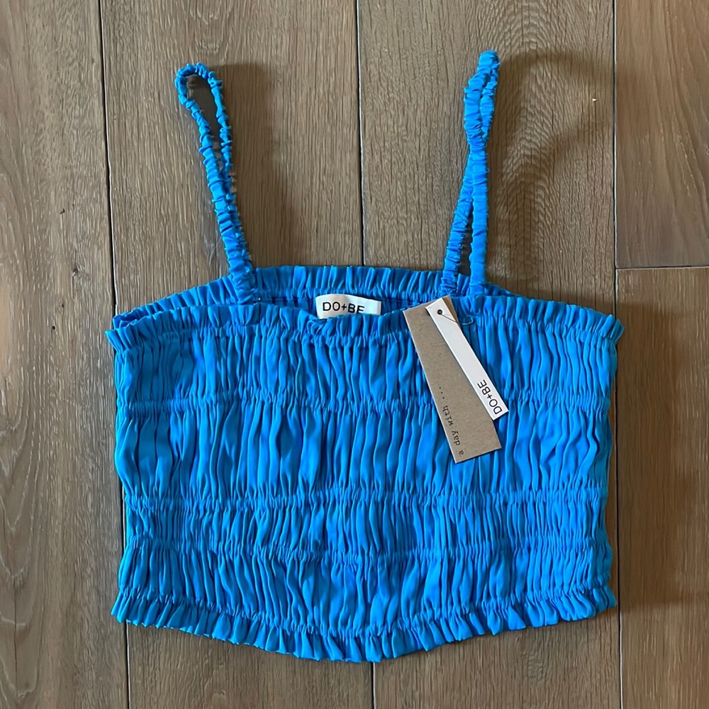 NWT DO+BE Blue Tank- size S